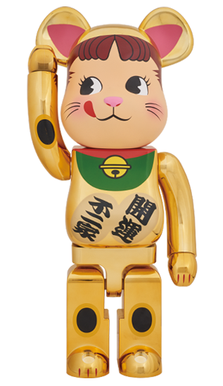 3体セット】BE@RBRICK ペコちゃん 桃金 メッキ 1000% 100% 3体セット