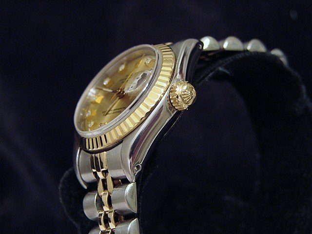 〇純正 ROLEX 2駒 69173 DATEJUST YG×SS FZ8609 Ladies Rolex Two-Tone