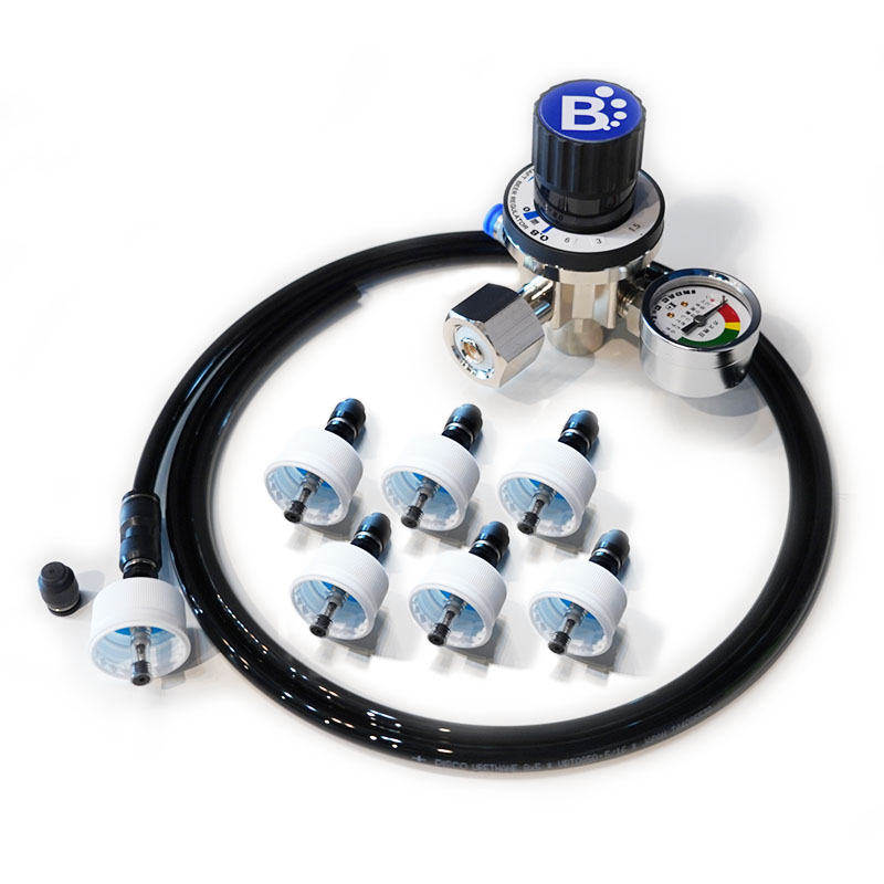 炭酸水メーカー 節約 自作キット (減圧弁&ホース&キャップ2個) 炭酸水