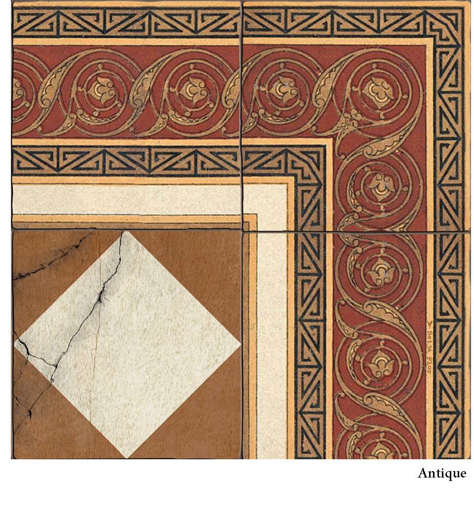 Gambit Camel Antique Vinyl Rug - Beija Flor – Beija Flor World