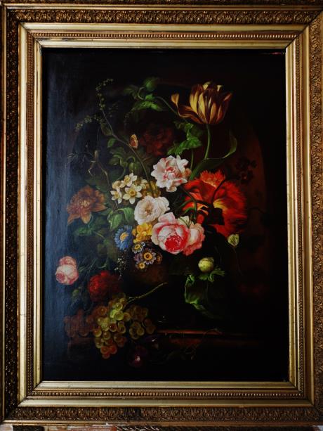 フランスアンティーク アンティーク絵画 アンティーク絵 静物画 油絵