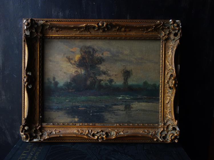 約150年前 フランスアンティーク 油絵 約150年前 フランスアンティーク