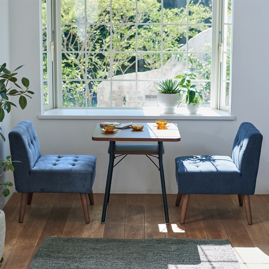 Mash ミルド ダイニングテーブル 65 3点セット ナチュラル 2人掛け(65