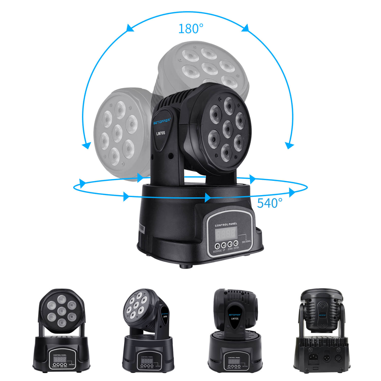 Betopper LM70S 7x8W Mini Moving Head Light
