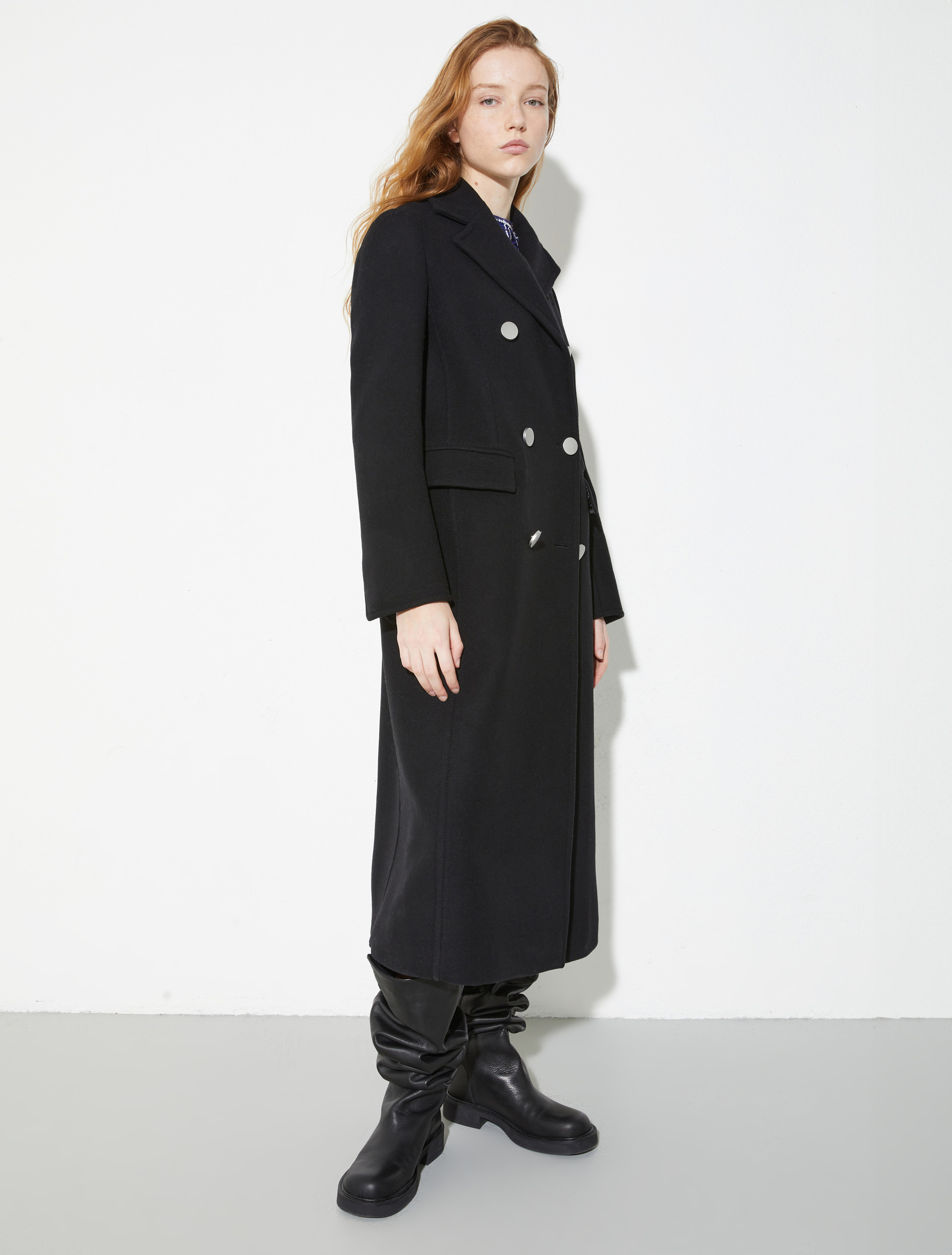 フェニス] ダブルフェイス ウール コート, black | MAX&Co.