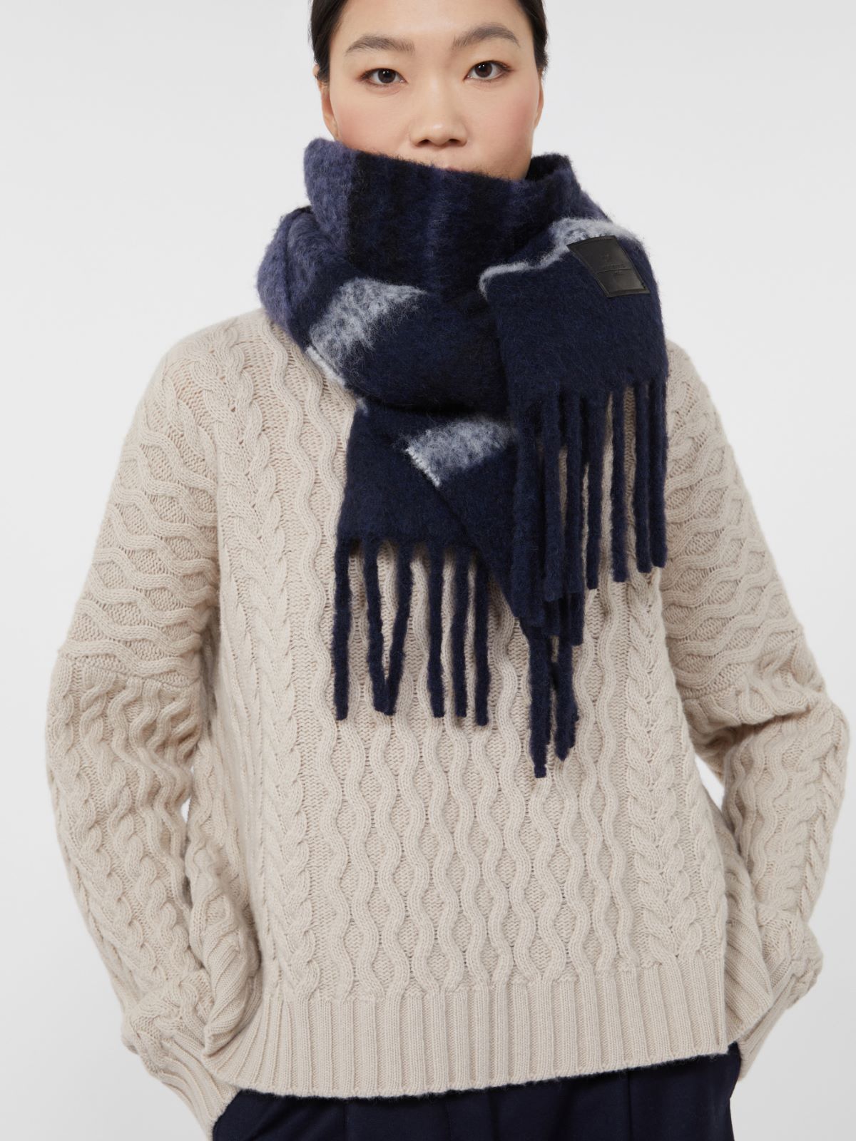 Alpaca-blend scarf, midnightblue | Weekend Max Mara