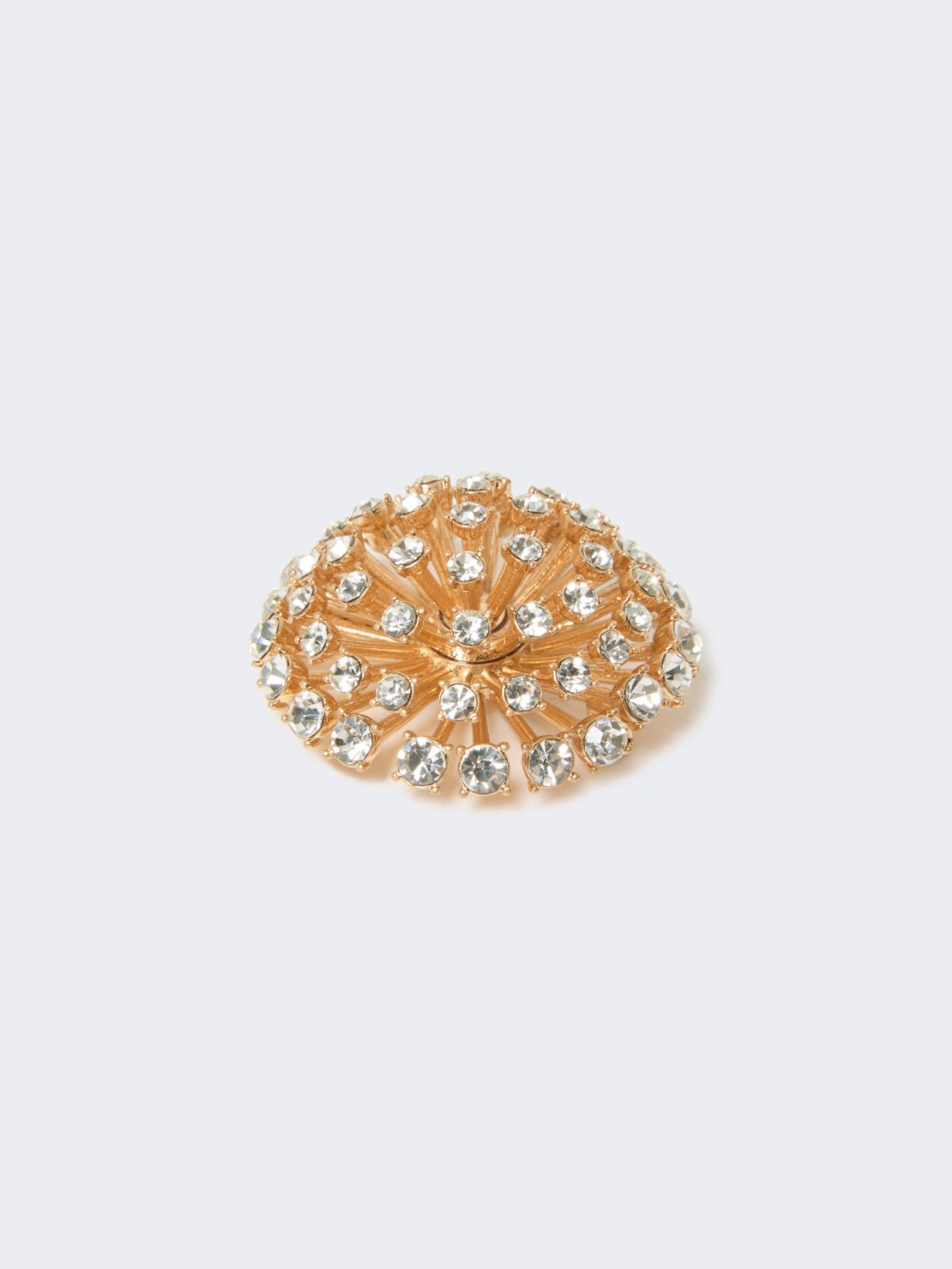 Metal flower brooch, gold | Weekend Max Mara