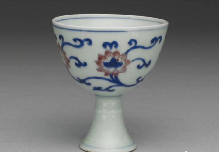 中国美術 青花 花鳥紋 筆筒 乾隆年製 高8cm 文房具(HA414) 中国美術