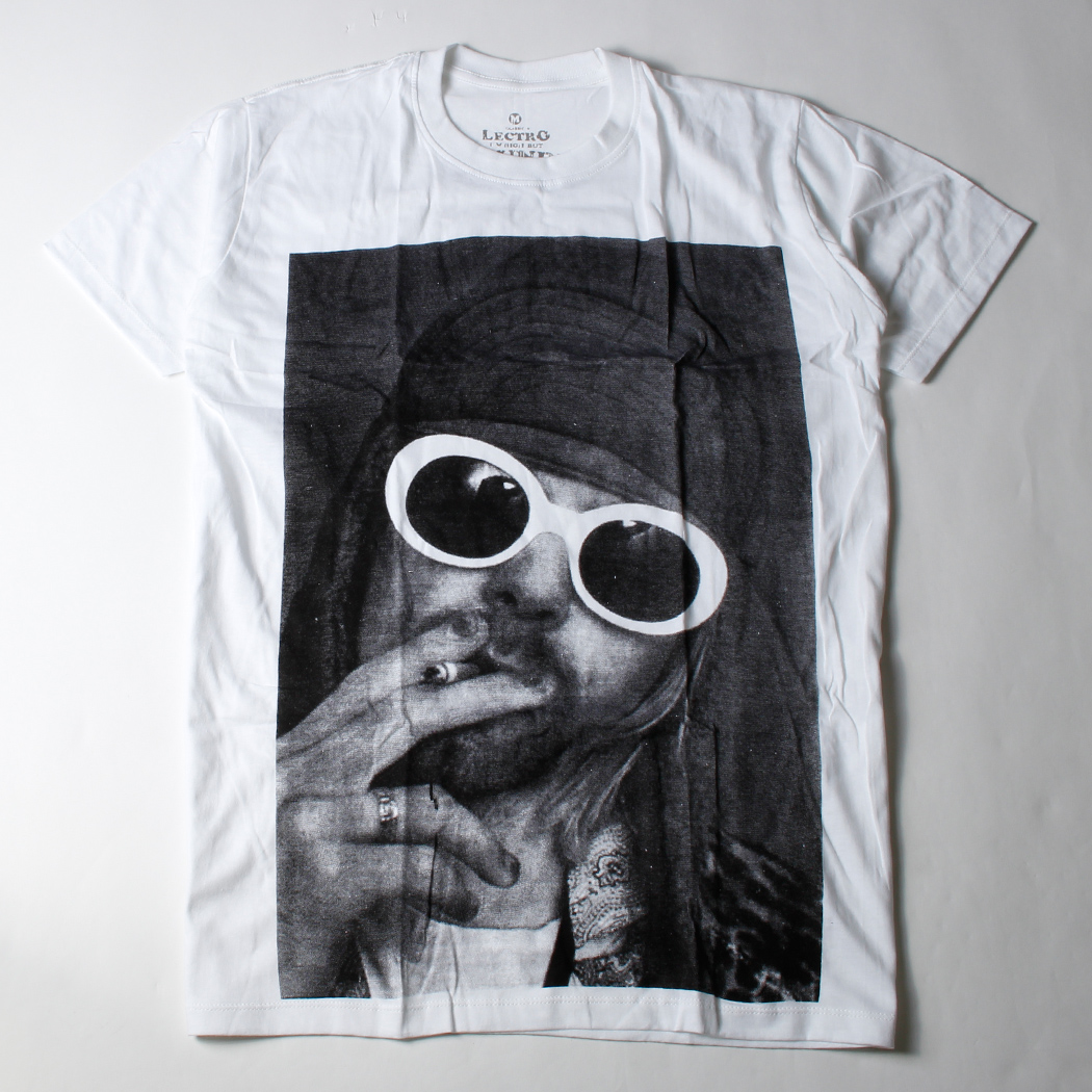 ロックTシャツ Kurt Cobain カート コバーン サングラス タバコ ebi