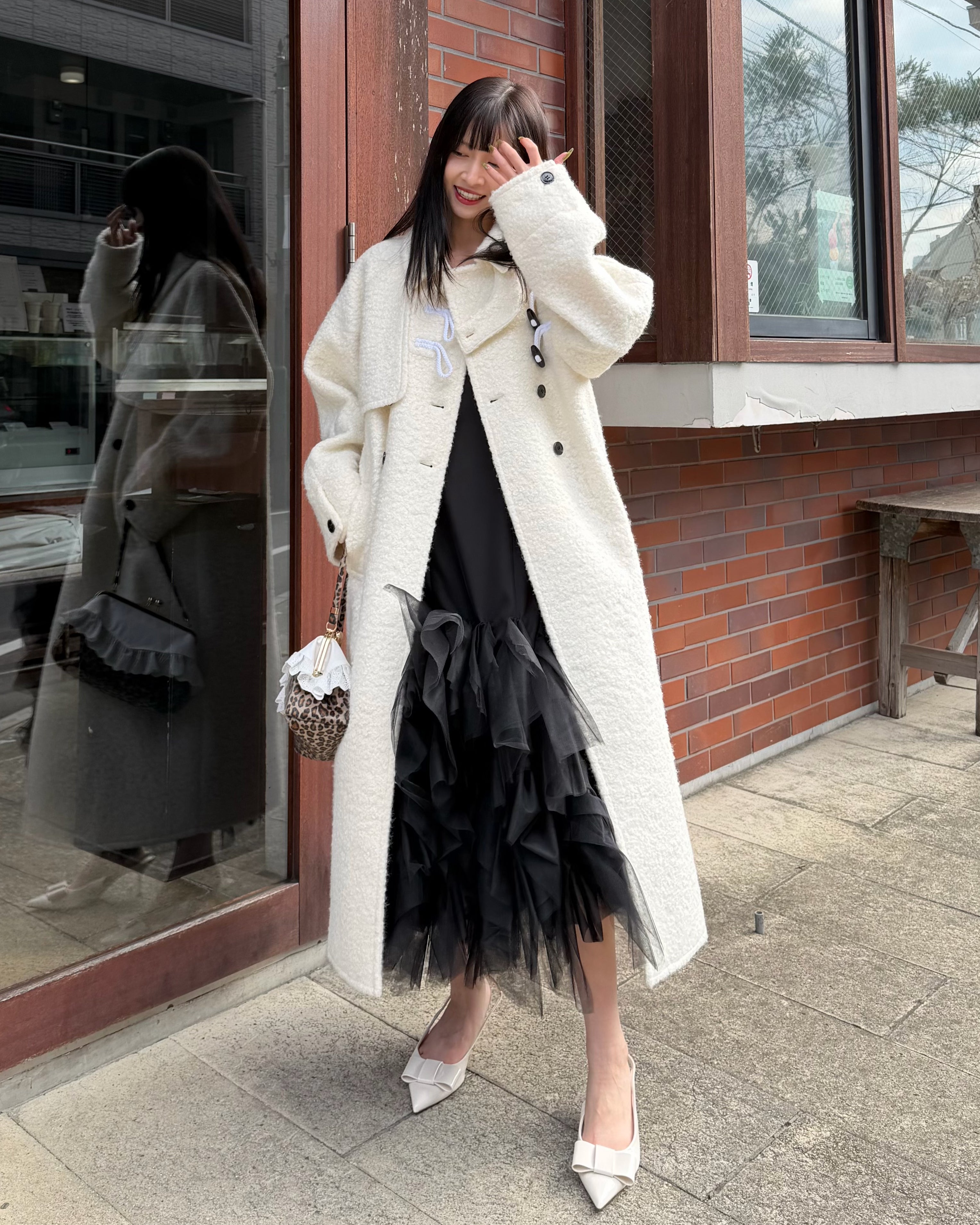 BIBIY. MADE | MANON DUFFLE COAT WHITE｜Bibiy.
