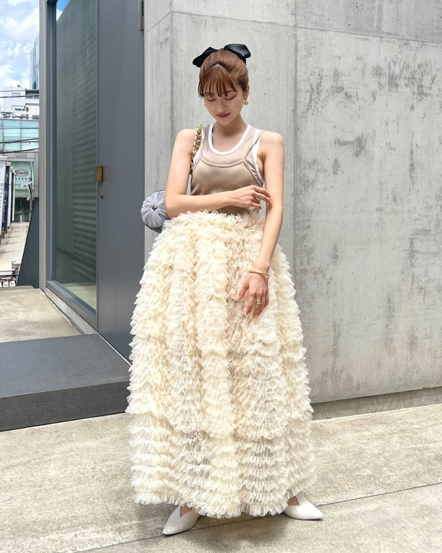 Bibiy フリルスカート BIBIY. MADE | DARLENE SHUSHU SKIRT YELLOW｜Bibiy.