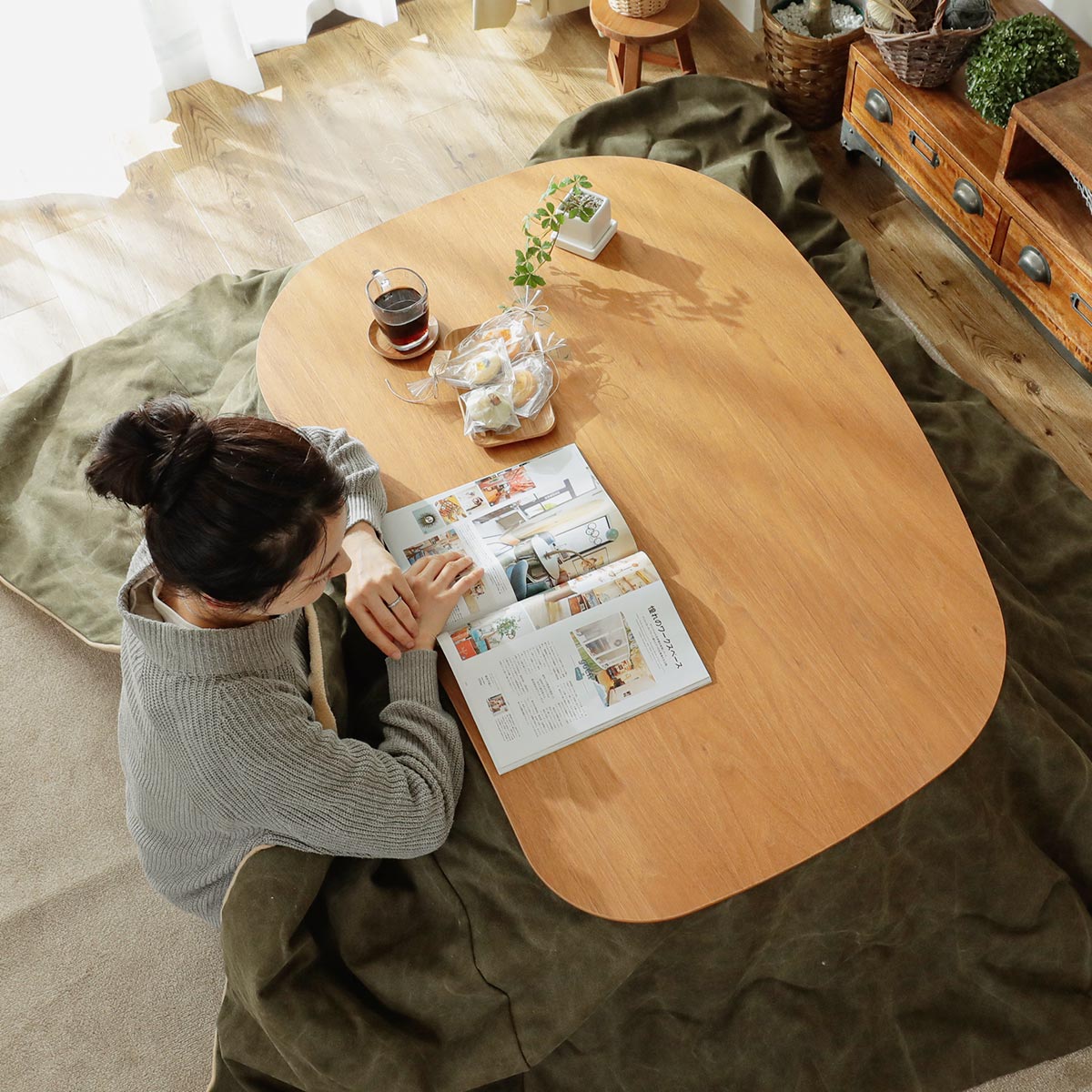 ニトリ 豆型こたつ ニトリ 豆型リビングこたつ(GC22 9060 NA) - 通販