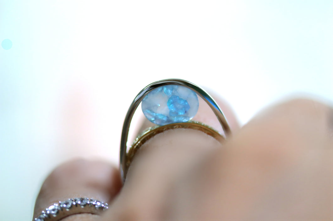 パライバトルマリンインクォーツの9号リング（サイズ変更不可