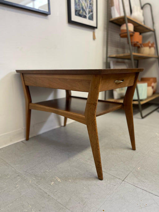 Vintage Mid Century Modern Single Drawer End Table by Mersman