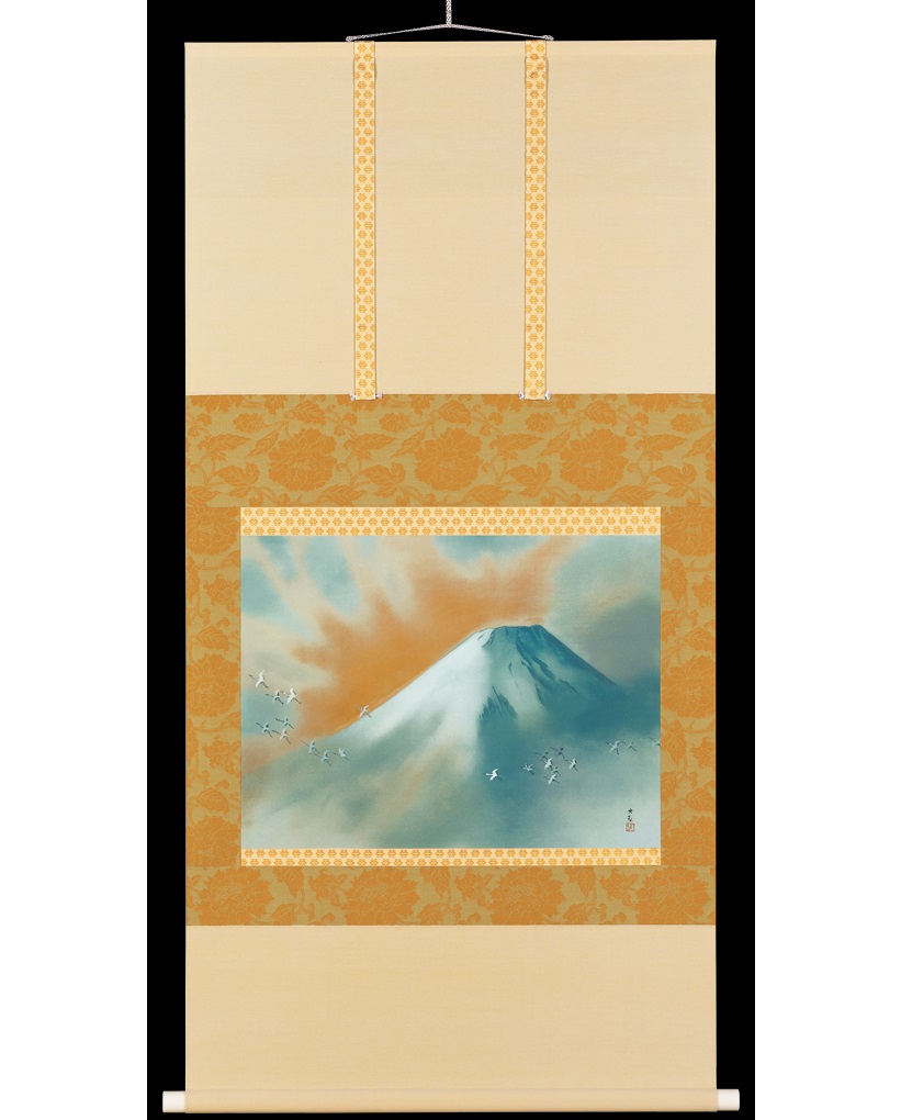 横山大観　複製画　【三保の霊峰　絹本着色掛軸一幅】　大塚工藝社鑑製　151 横山大観 複製画 【三保の霊峰 絹本着色掛軸一幅】 大塚工藝社鑑