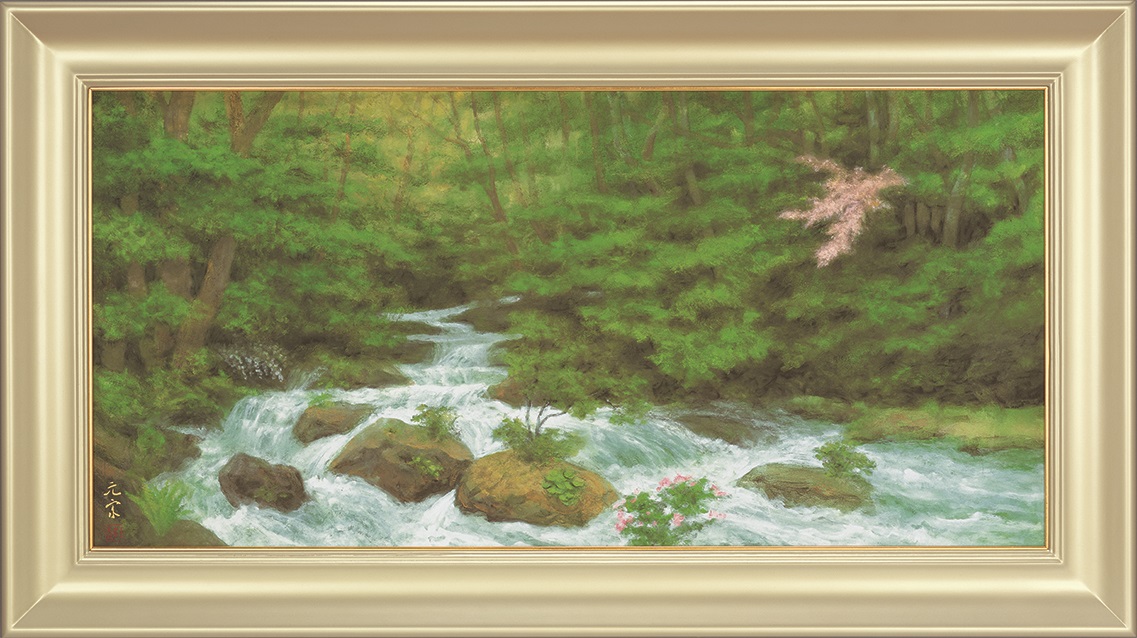 専用・絵画・額縁・油絵・岡 恵一・奧入瀬・F 4号・美術品・インテリア・雑貨 門脇六彦 「風景」 額縁付油絵 F4号 EYURIKA｜暮らしを彩る骨董品