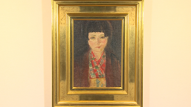 複製画 三岸節子 「雷が来る」額縁付き