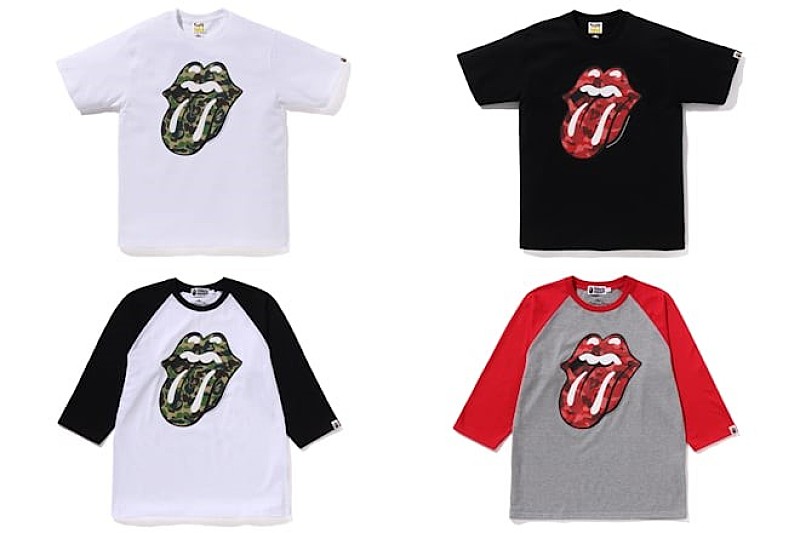 ザ・ローリング・ストーンズxA BATHING APE、コラボTシャツ＆ラグラン