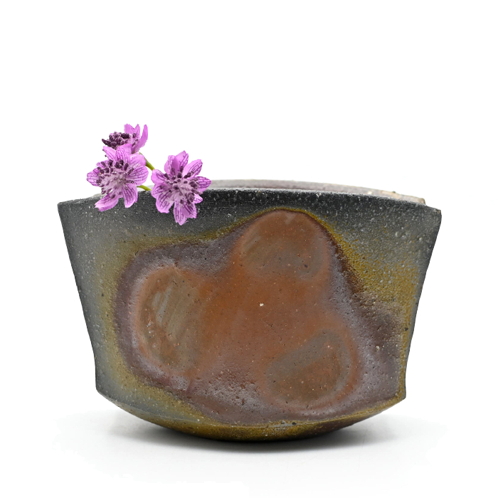 備前焼 各見政峯作 窯変花入れ 【公式通販】