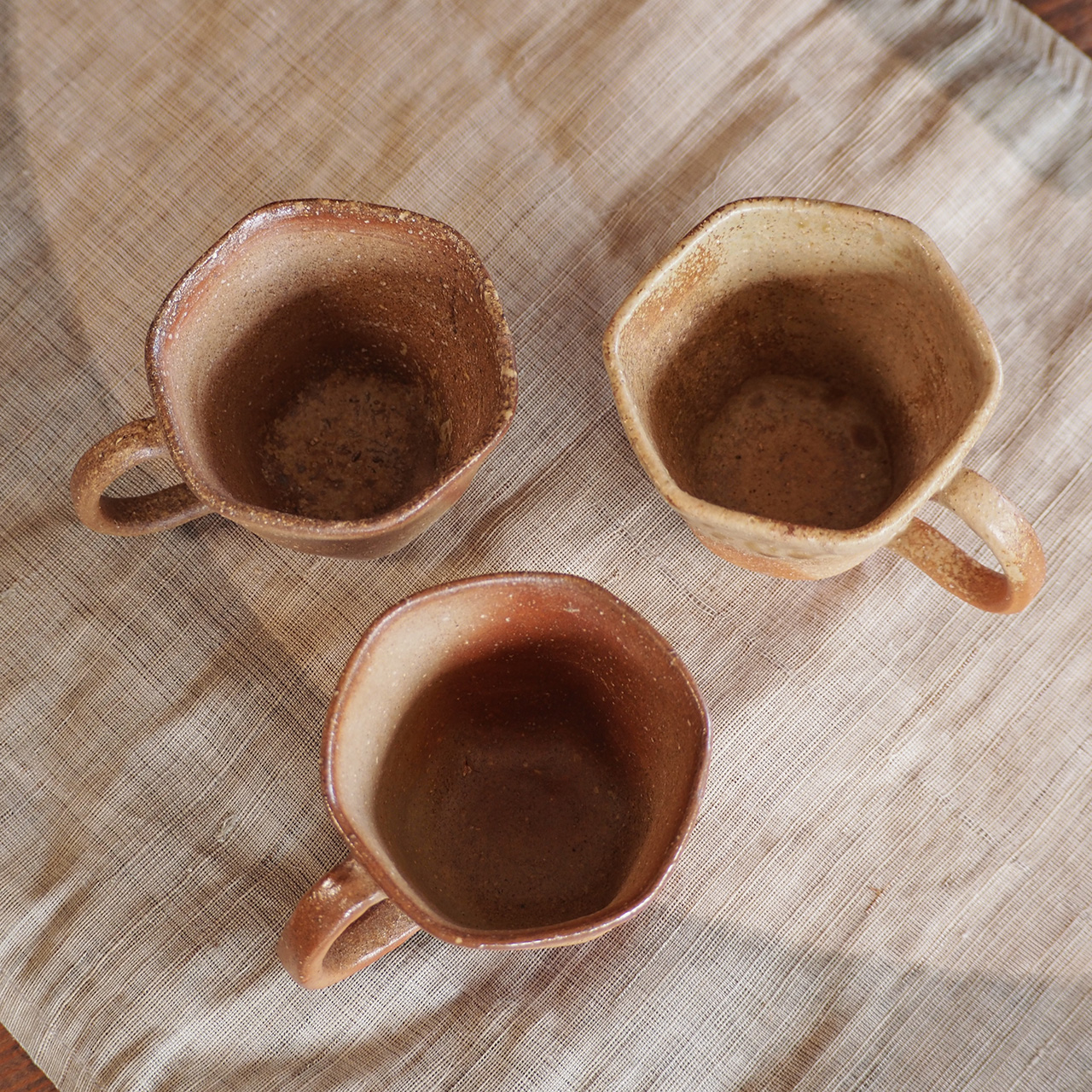 備前焼｜六角ティーカップ｜築都｜末石窯 | 末石窯#