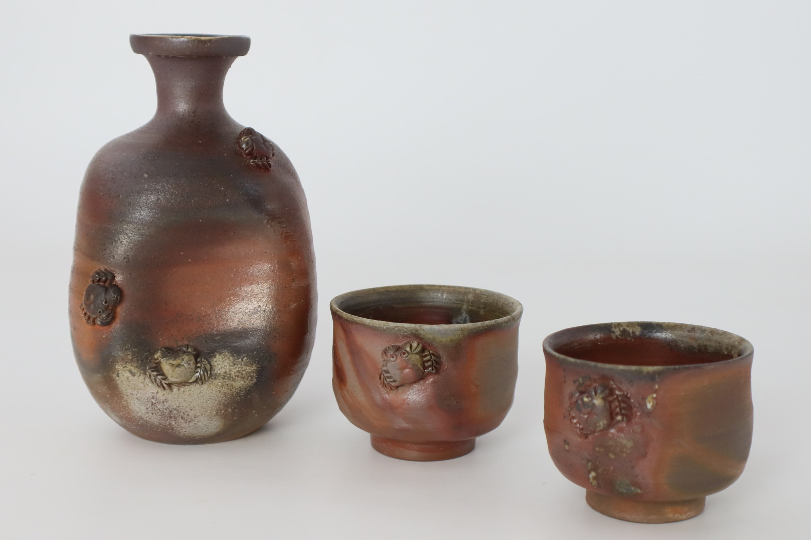 b備前焼ショッピングサイト / かにの酒器セット 小西陶古