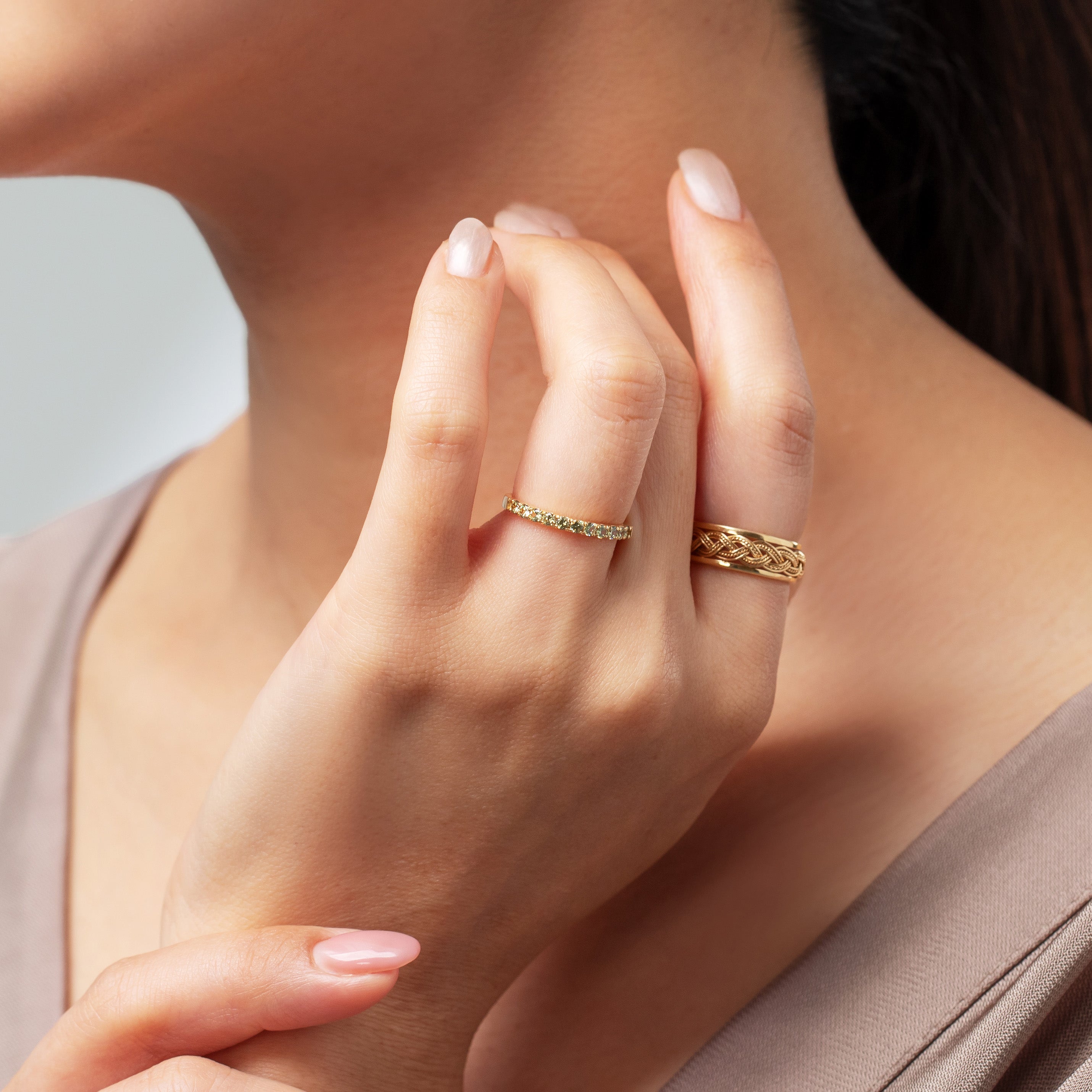 ビズー公式】デマントイドガーネット(マダガスカル産) K18/PTリング