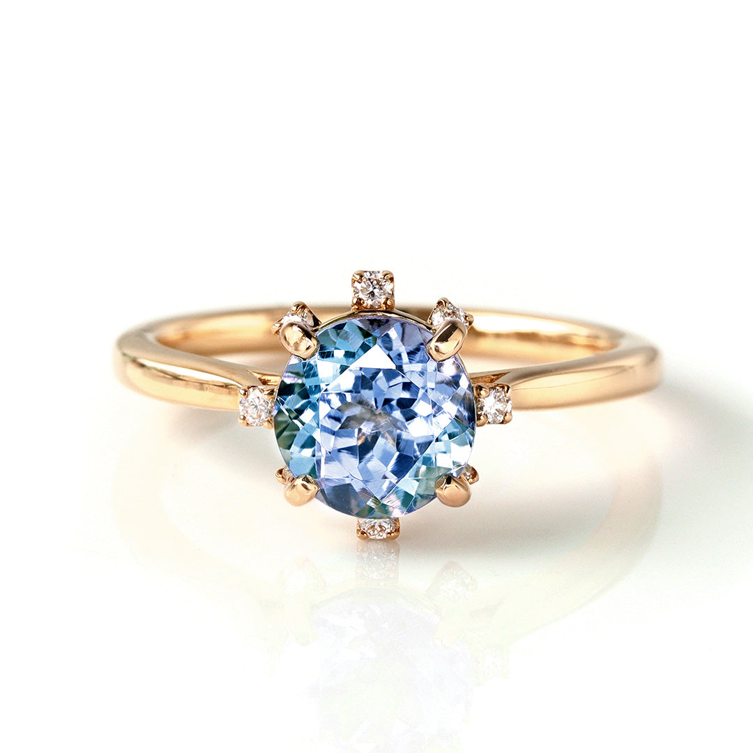 ビズー公式】タンザナイト×ダイヤモンド K18/PTリング・ルミリエム