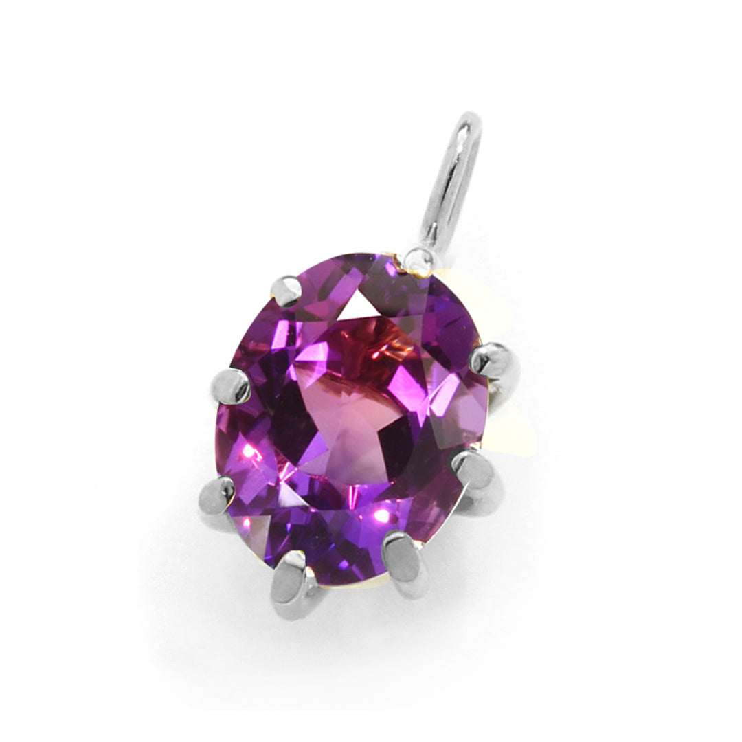 ビズー公式】アメジスト オーバルカット K18(18金) ペンダントトップ