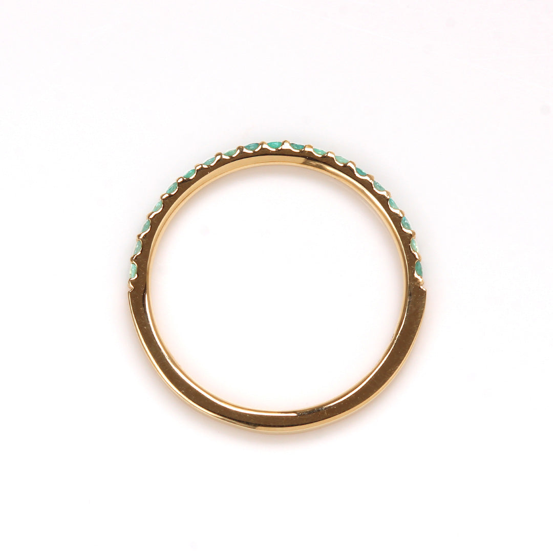 ビズー公式】パライバトルマリン 19石 ハーフ エタニティ K18(18金