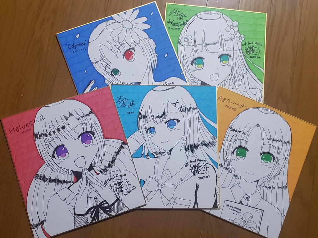 ラピスリライツ supernova 直筆サイン色紙 ユエフィオナミルフィーユ