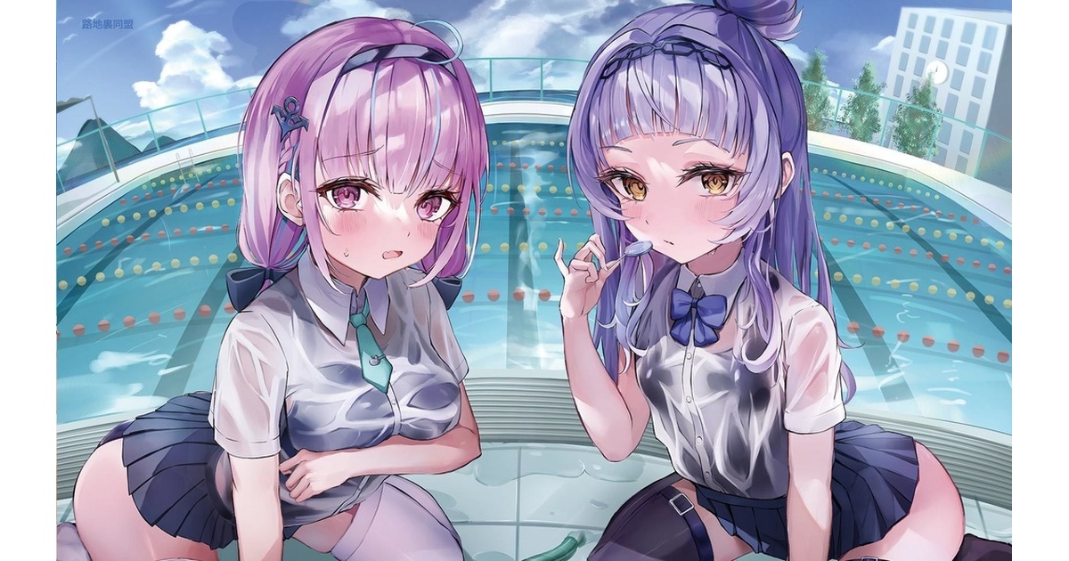 紫咲シオン 活動二周年記念 ラバーマット ホロライブ 紫咲シオン 二