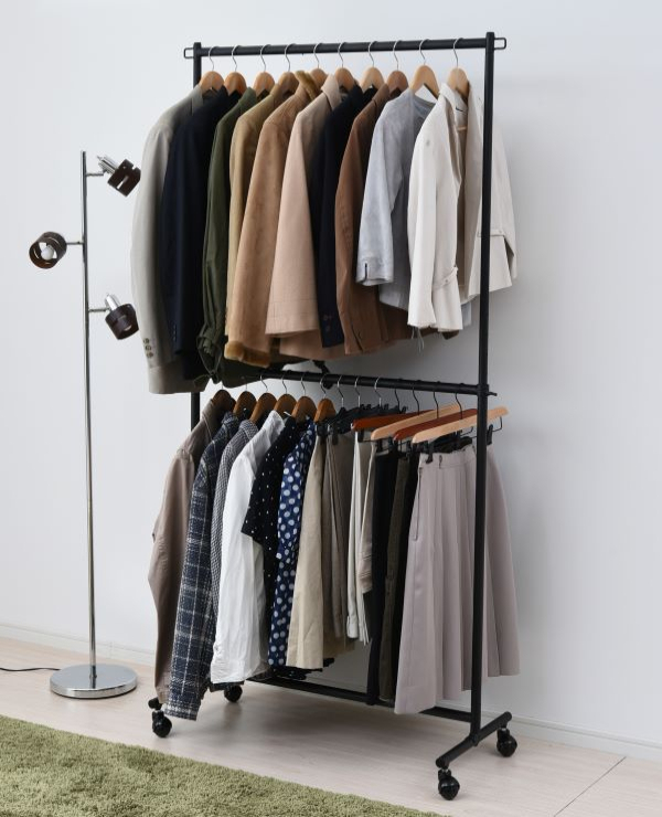 商品情報_移動もできる頑丈ハンガー（2段） | 山善の商品情報サイト