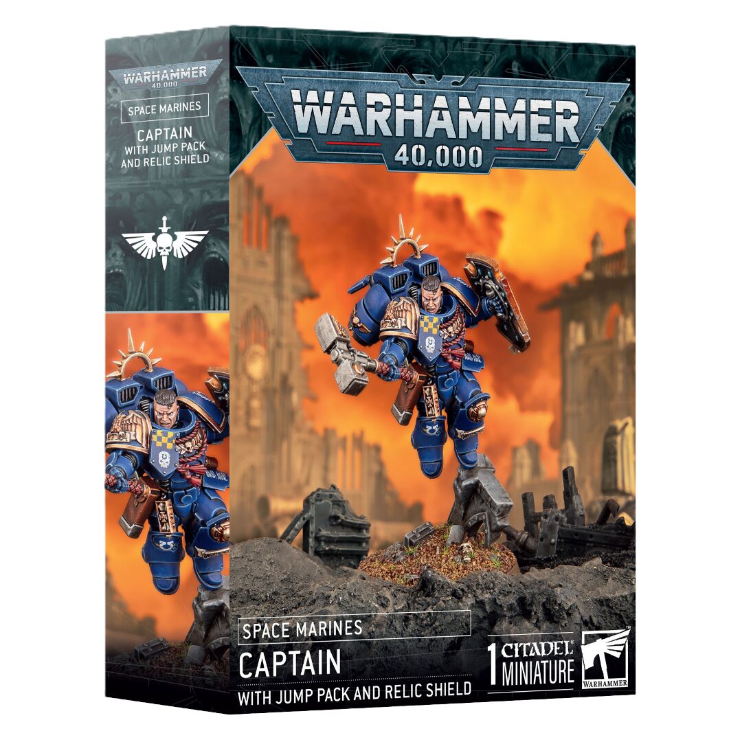 スペースマリーン】キャプテン（ジャンプパック＆レリックシールド装備