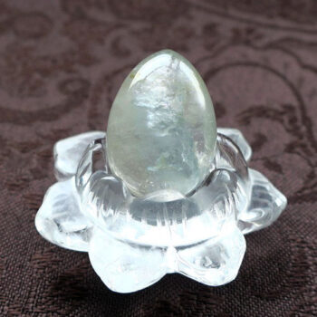 バイカラー ブルートパーズ エッグ 11月誕生石 虹入り 天然石置物