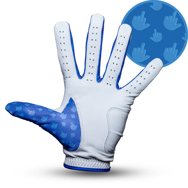 Bogey Bros Golf Co | Funny Golf Gloves | Birdie Finger - Blue Jay