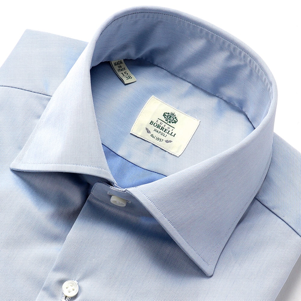 コットンツイル無地セミワイドカラーシャツ／LUCIANO（PS30051