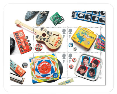 ビートルズ50周年記念 英国発行切手シート3セット ビートルズ50周年