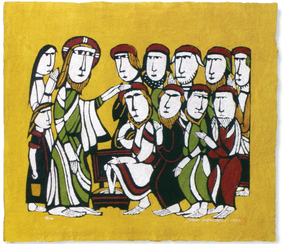 渡邊禎雄☆騎士と蛇 版画 1977年 渡邊禎雄☆騎士と蛇 版画 1977年｜