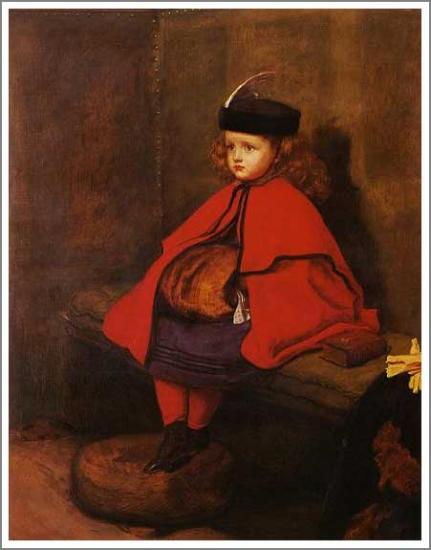 John Everett Millais 【ロンドン塔の王子達】肉筆油彩画模写 John