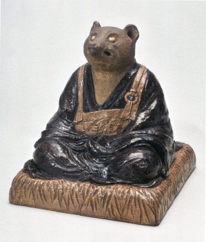 レア 道八和尚狸 仁阿弥道八 京焼 H 12㎝W 12㎝重38g和尚 江戸時代