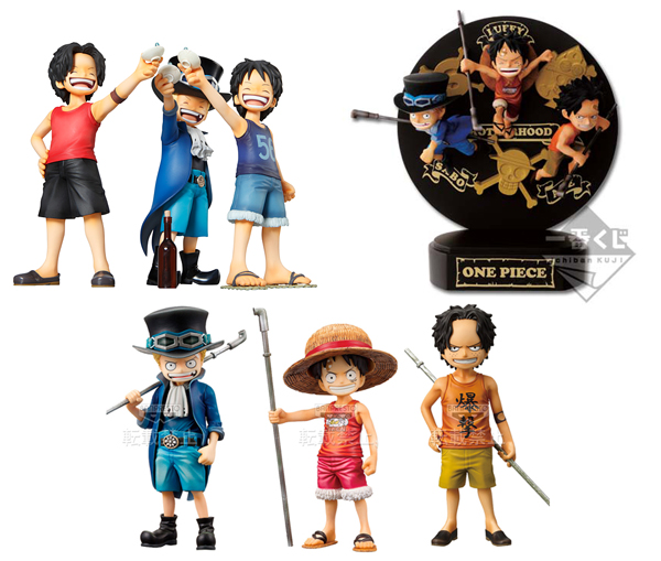 ワンピースフィギュア (サボ、エース、ルフィ) ONE PIECE 海兵 ルフィ