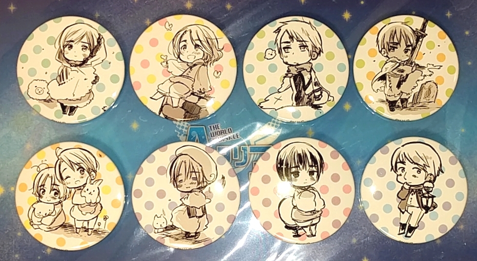 ヘタリア キャラバッジコレクション つのたりあ 缶バッジ 全9種 楽天