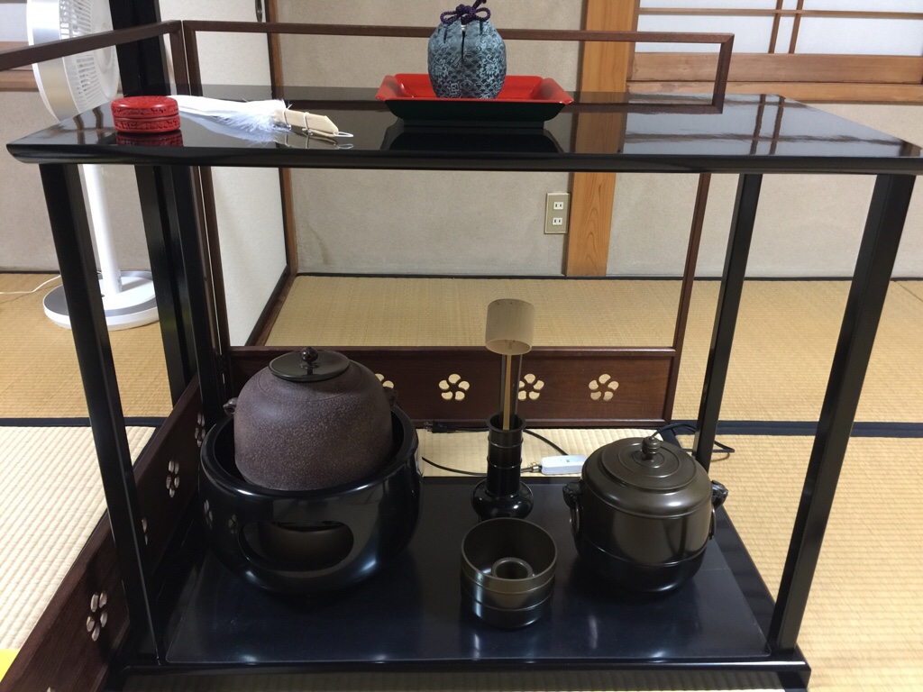 真台子 茶道具『木製 真塗台子』茶事 茶道教室 表千家 裏千家 武者小路