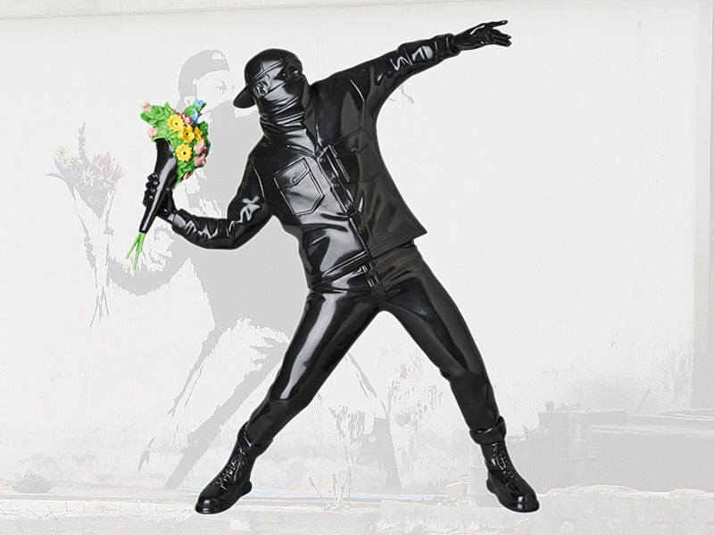 3月2日発売 バンクシー フィギュア FLOWER BOMBER BLACK Ver