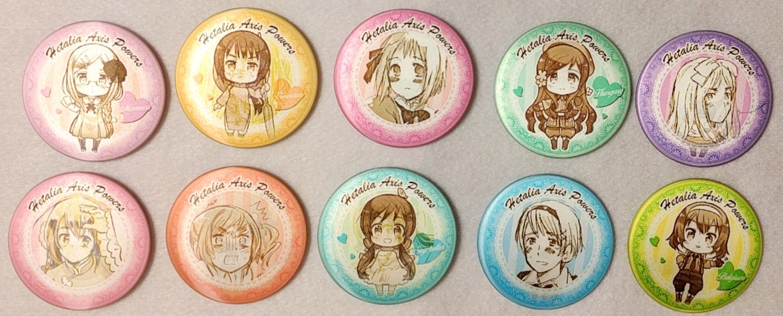 ヘタリア チェンジング缶バッジ 民族衣装コレクションだよっ