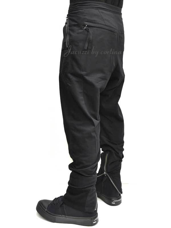 ユリウス 697PAM9 名作シャーリングドレープサルエルパンツ ブラック