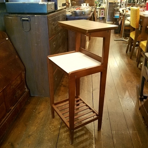 オールドカリモク コーナー台 花台 棚 電話台 ミッドセンチュリー