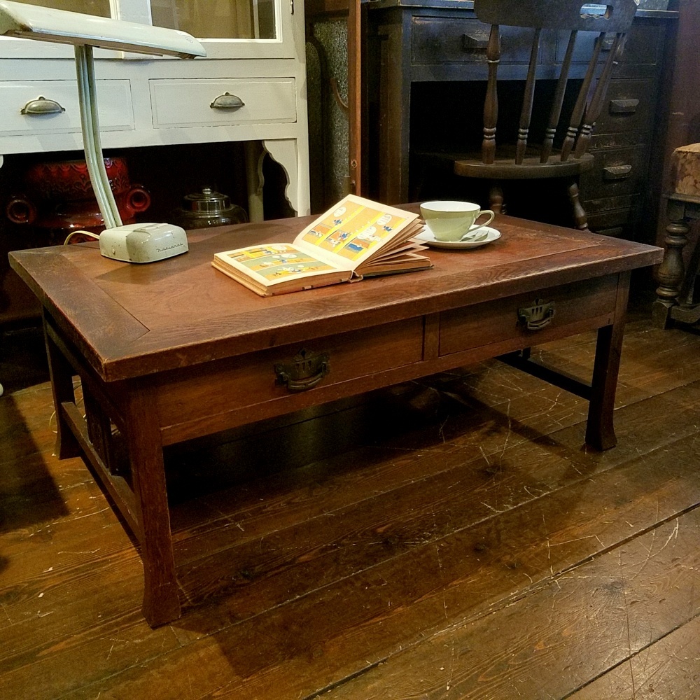 片袖机 折りたたみ文机 レトロ家具 アンティーク 時代家具 片袖机