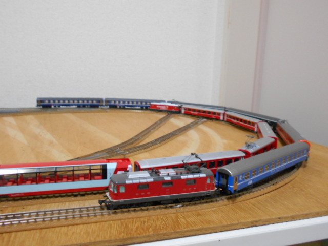 Lemke/KATO RIC 寝台車 SBB 新ロゴ 2両セット 入線 レーティッシュ鉄道