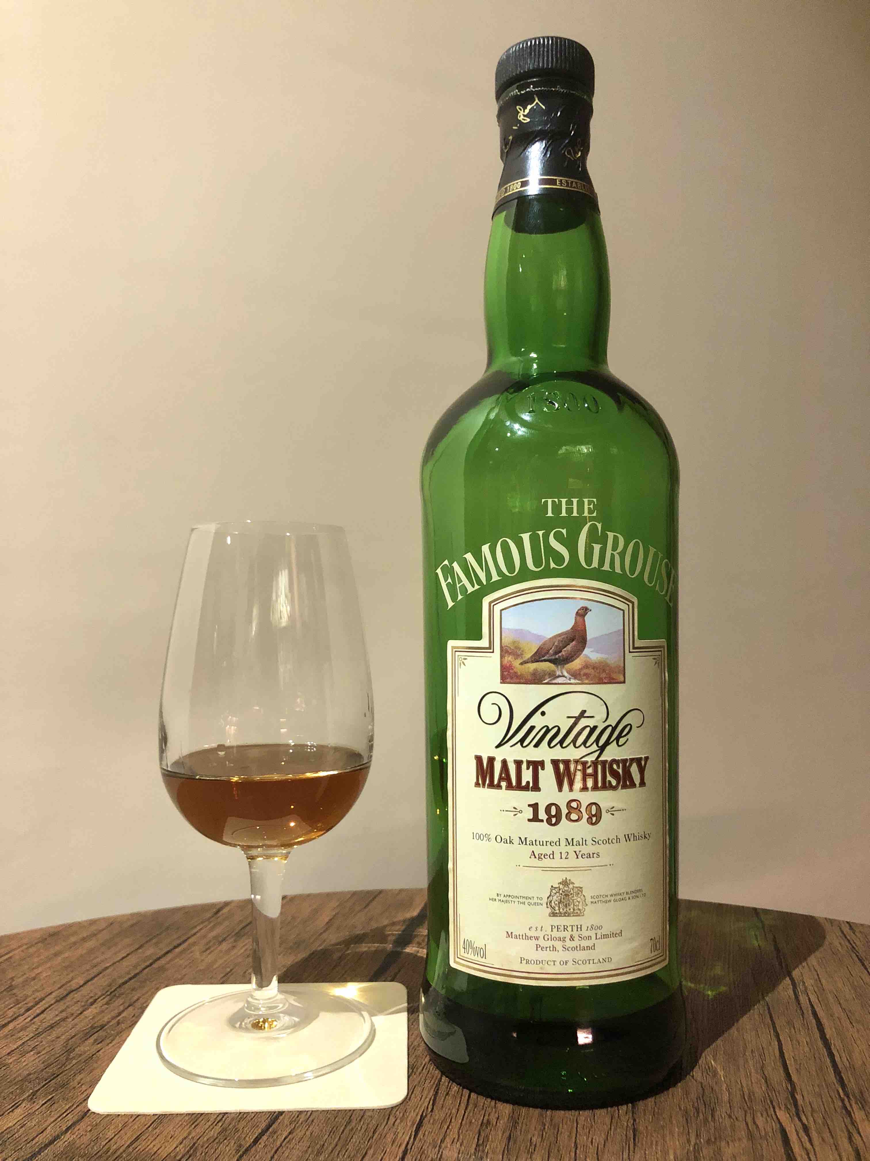 ウイスキー FAMOUS GROUSE Vintage Malt Whisky 1989 フェイマス